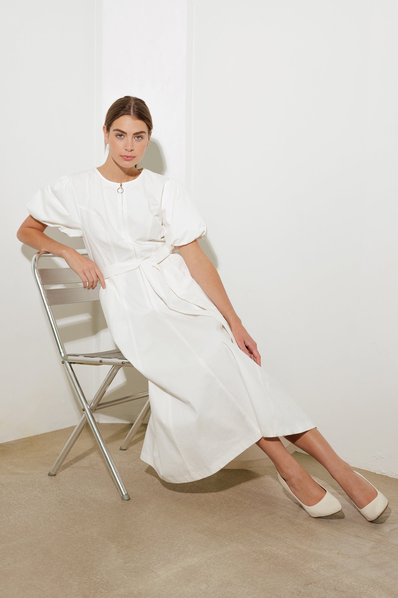 WHAT DO YOU MEAN WOVEN MIDI DRESS Flying Tomato