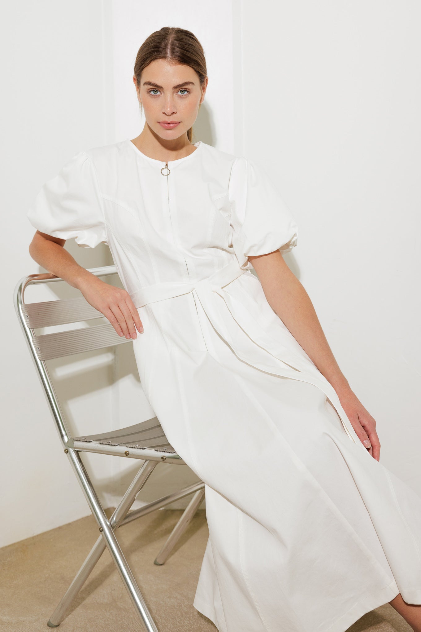 WHAT DO YOU MEAN WOVEN MIDI DRESS Flying Tomato