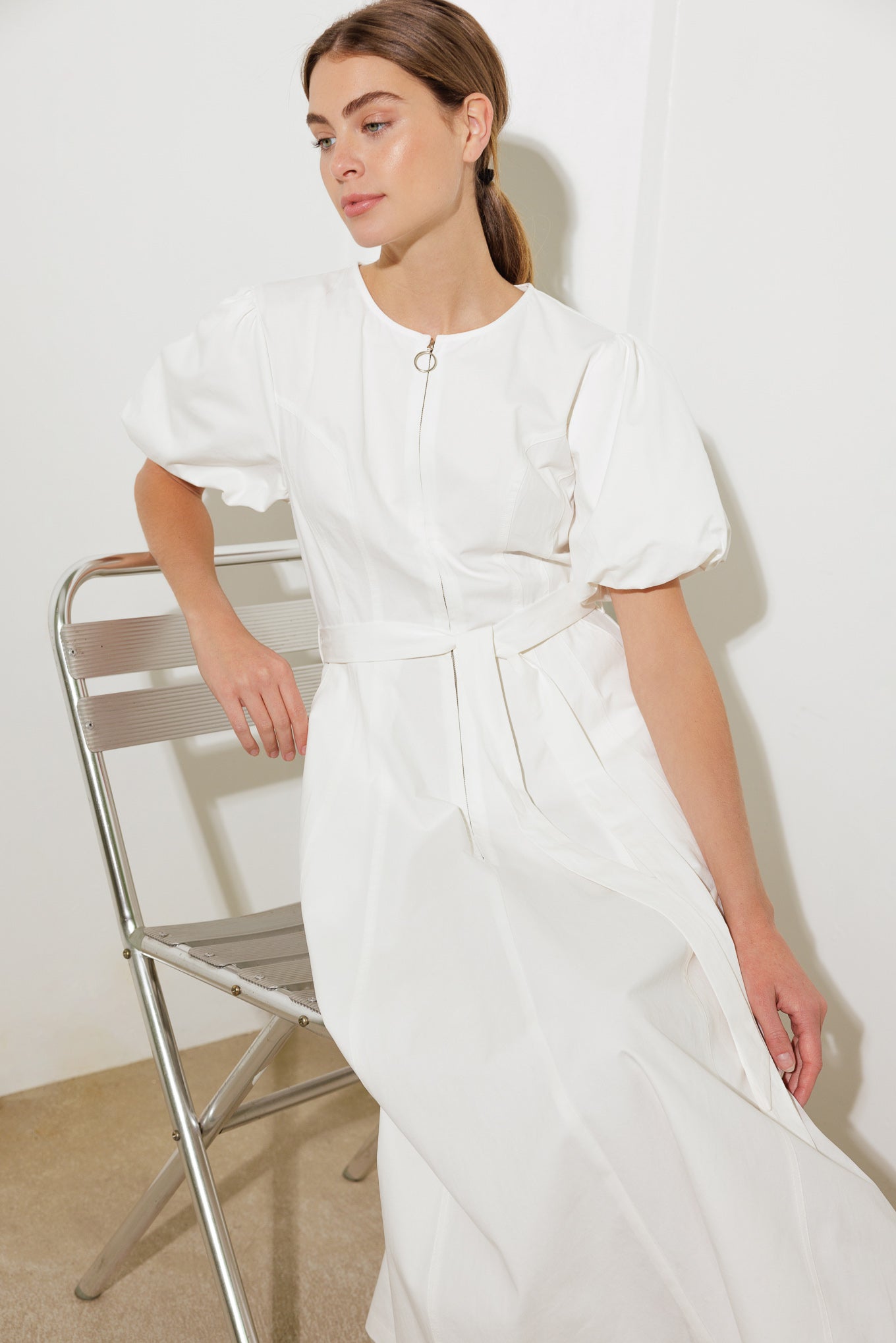 WHAT DO YOU MEAN WOVEN MIDI DRESS Flying Tomato