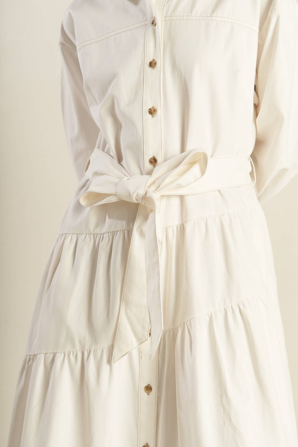 ANYTIME NOW WOVEN TWILL MIDI DRESS Flying Tomato