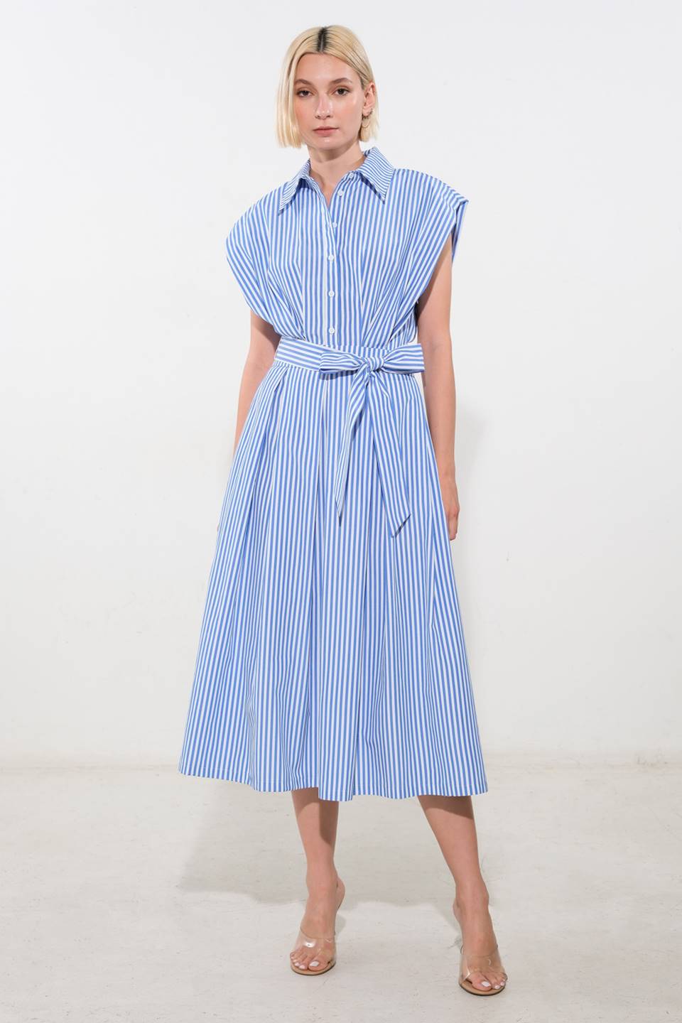 ALONG THE SHORELINE WOVEN MIDI DRESS Flying Tomato