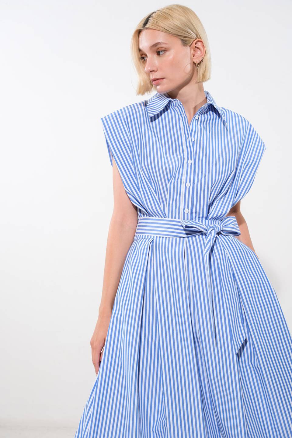 ALONG THE SHORELINE WOVEN MIDI DRESS Flying Tomato