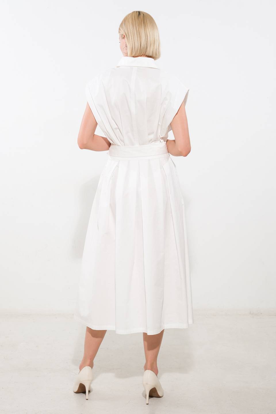 DEEPER CONNECTION WOVEN MIDI DRESS Flying Tomato