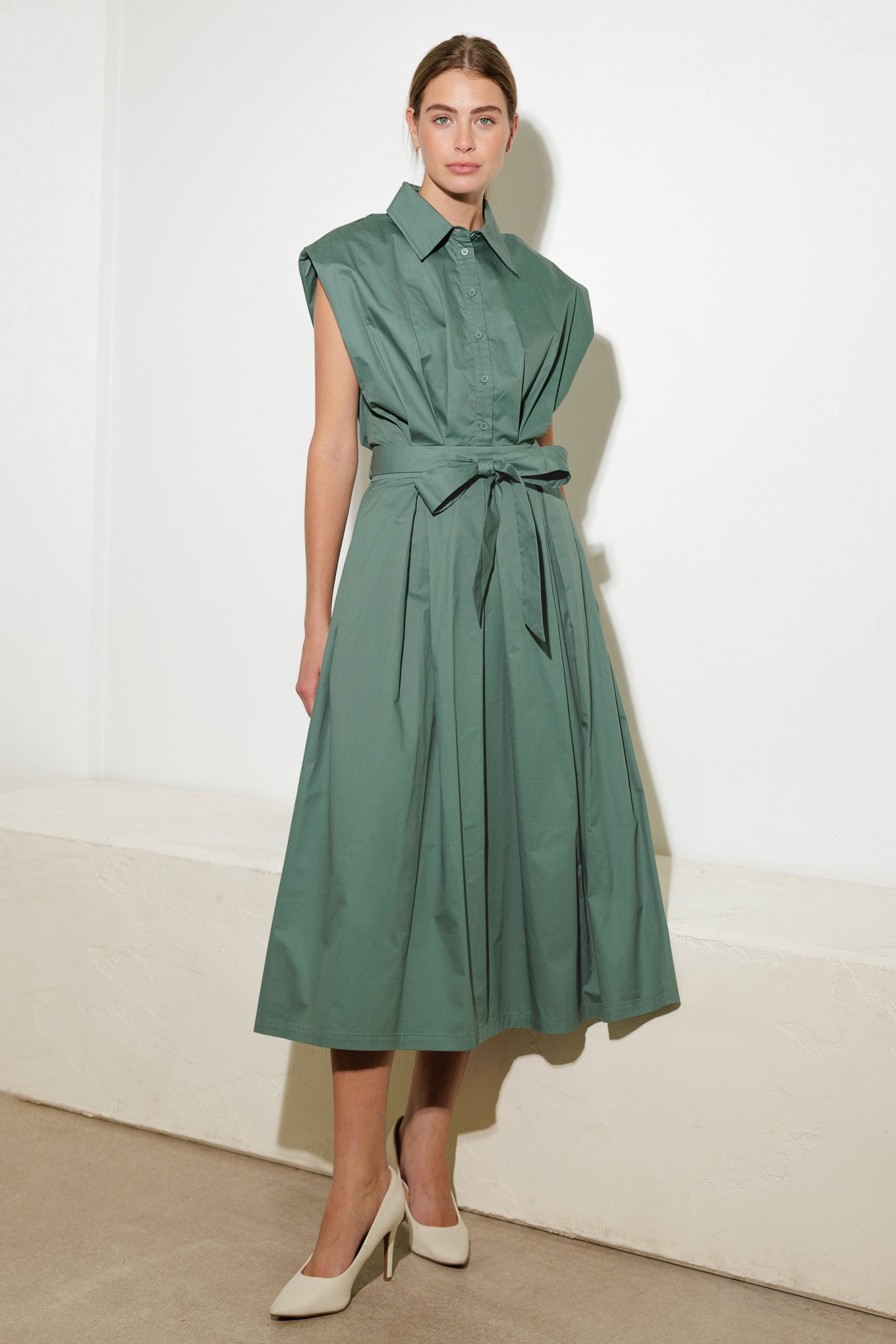 DEEPER CONNECTION WOVEN MIDI DRESS Flying Tomato