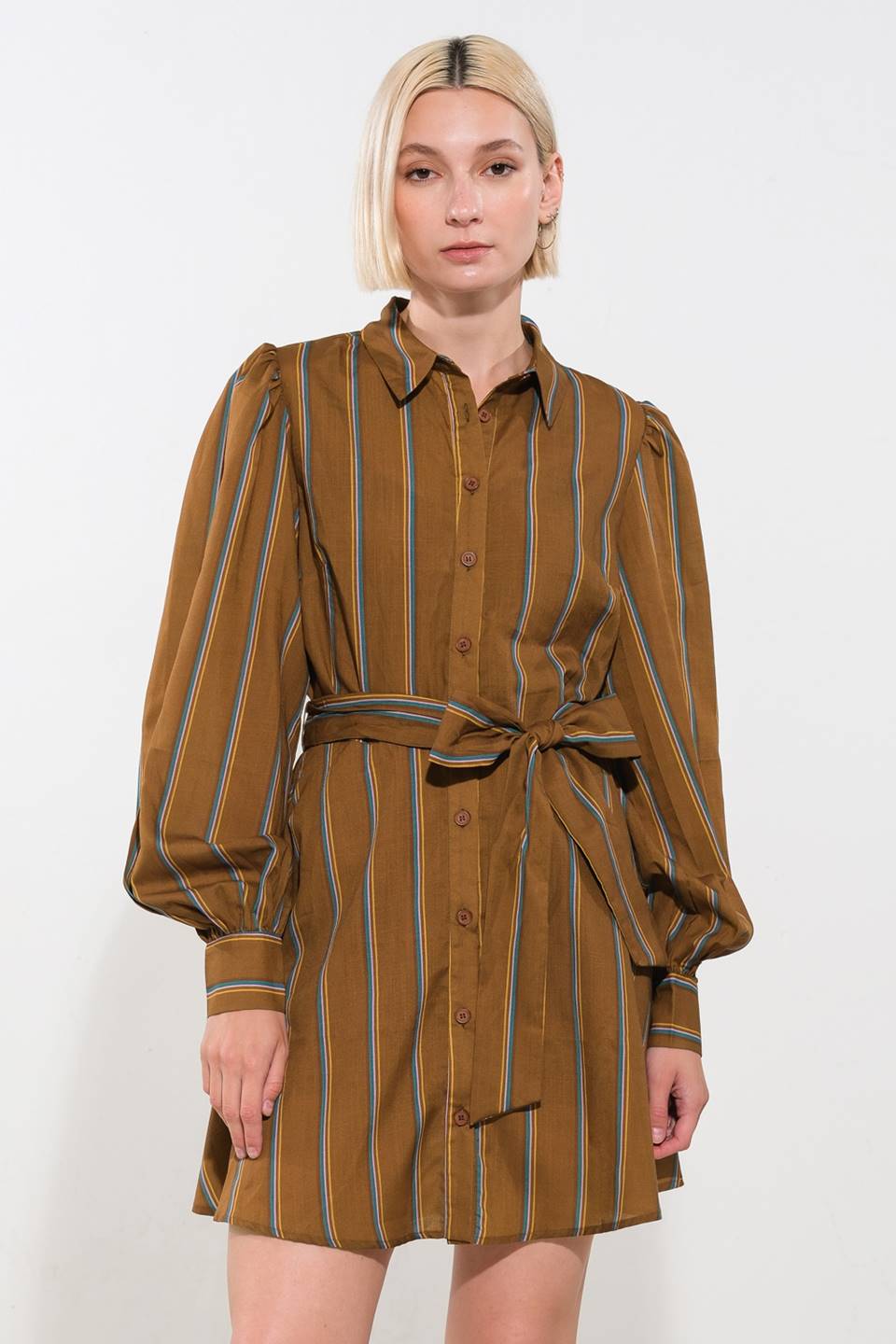GIVE IT A GO WOVEN MINI DRESS Flying Tomato