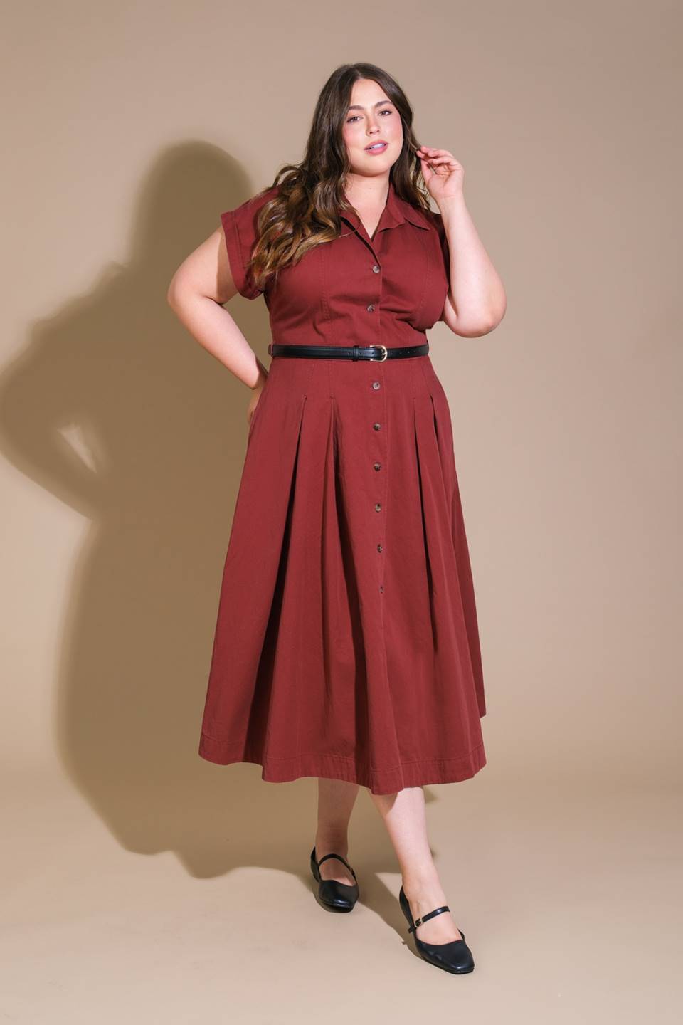 PERFECT BALANCE WOVEN MIDI DRESS Flying Tomato
