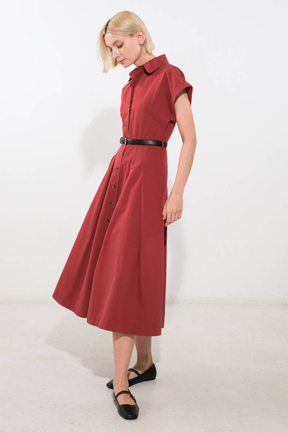 PERFECT BALANCE WOVEN MIDI DRESS Flying Tomato