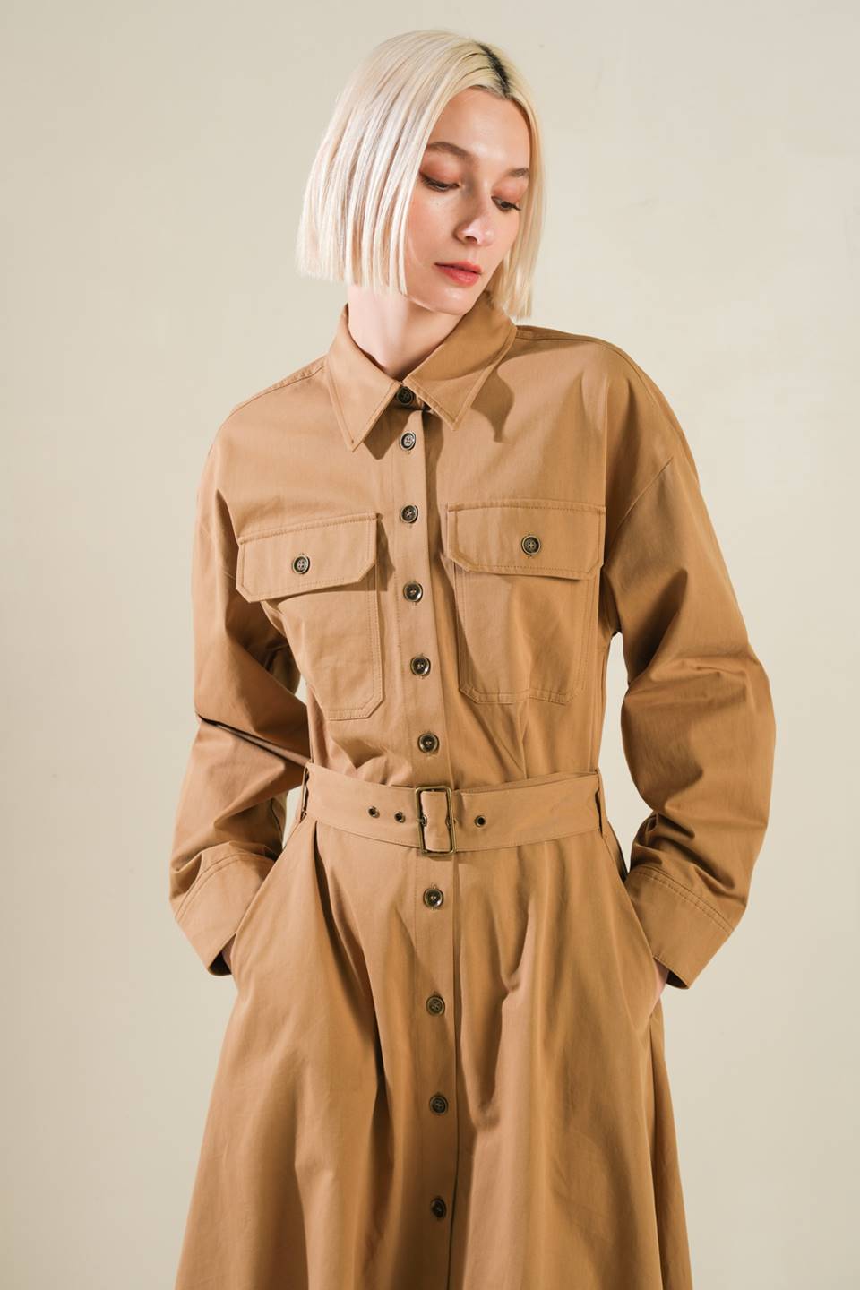 CHARMING DECISION WOVEN MIDI DRESS Flying Tomato