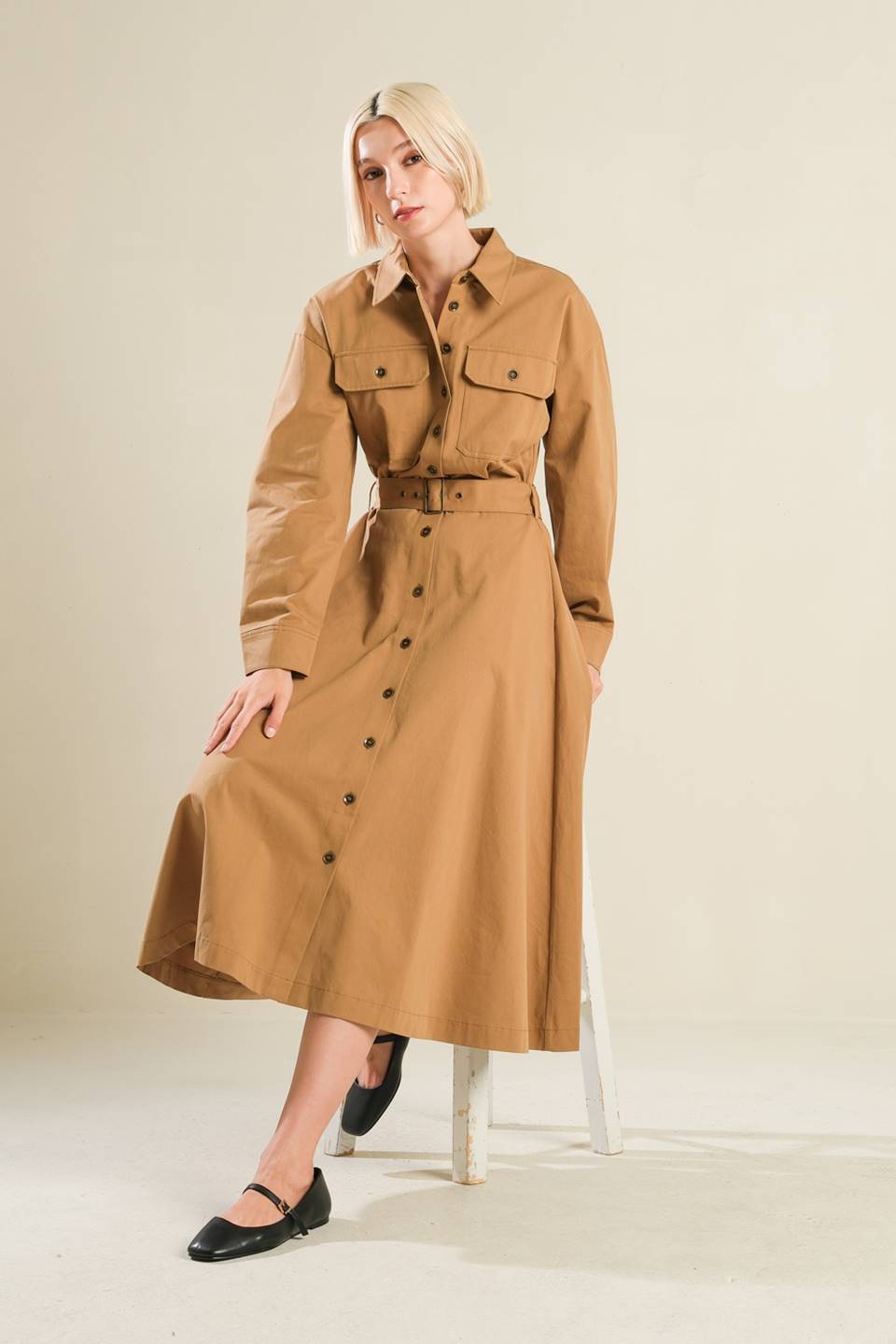 CHARMING DECISION WOVEN MIDI DRESS Flying Tomato