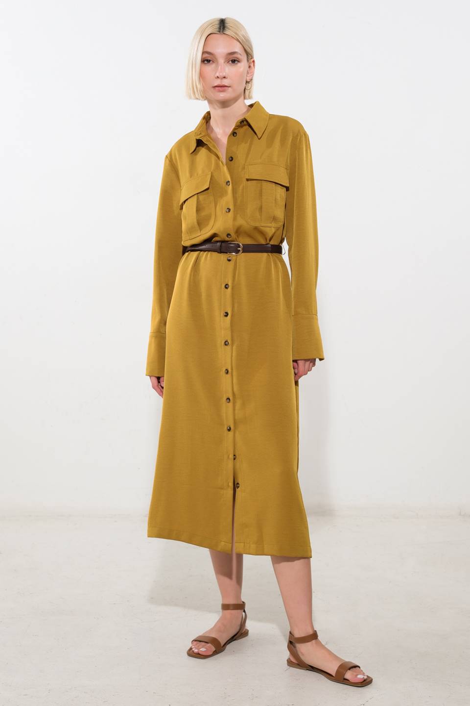 STATE OF BLISS WOVEN MIDI DRESS Flying Tomato