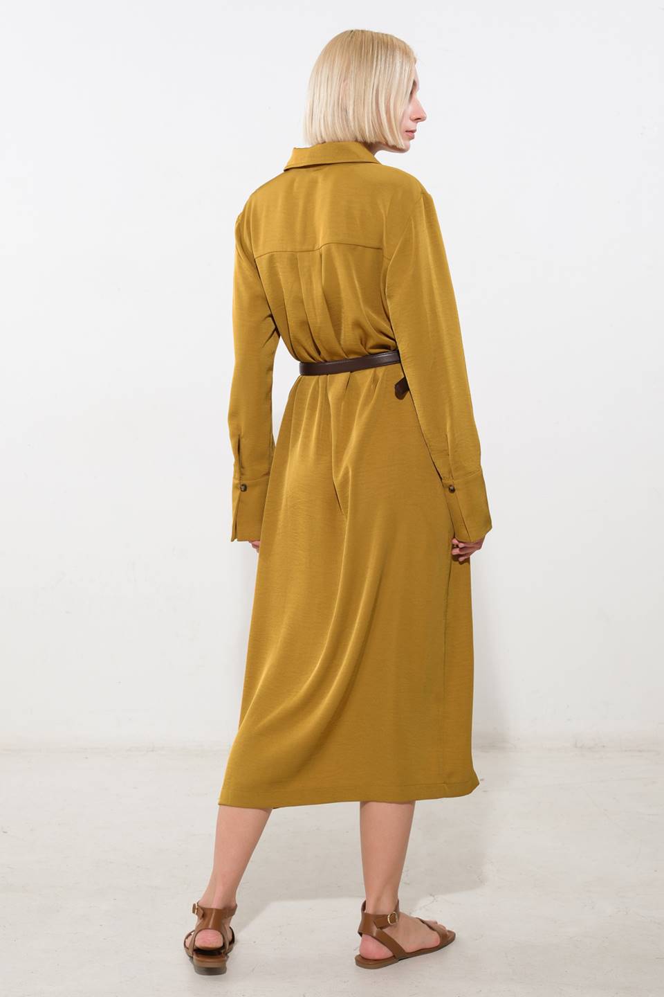 STATE OF BLISS WOVEN MIDI DRESS Flying Tomato
