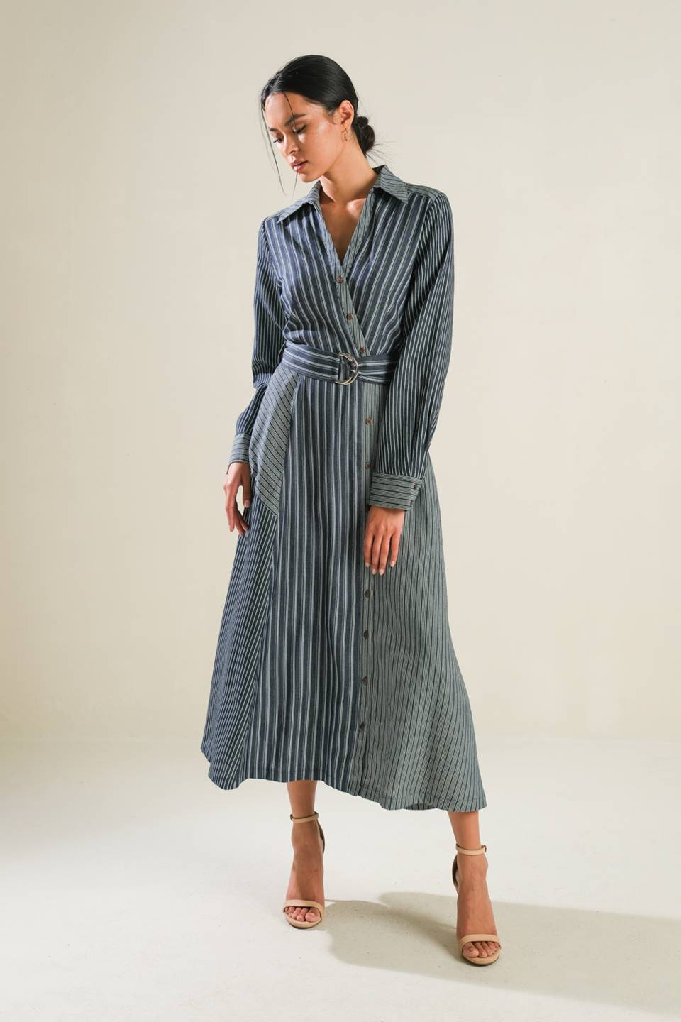 FOREVER DAYDREAMING WOVEN MIDI DRESS