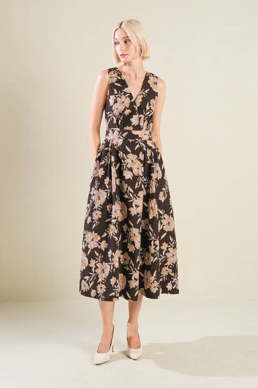 VENTURA VISION WOVEN MIDI DRESS Flying Tomato