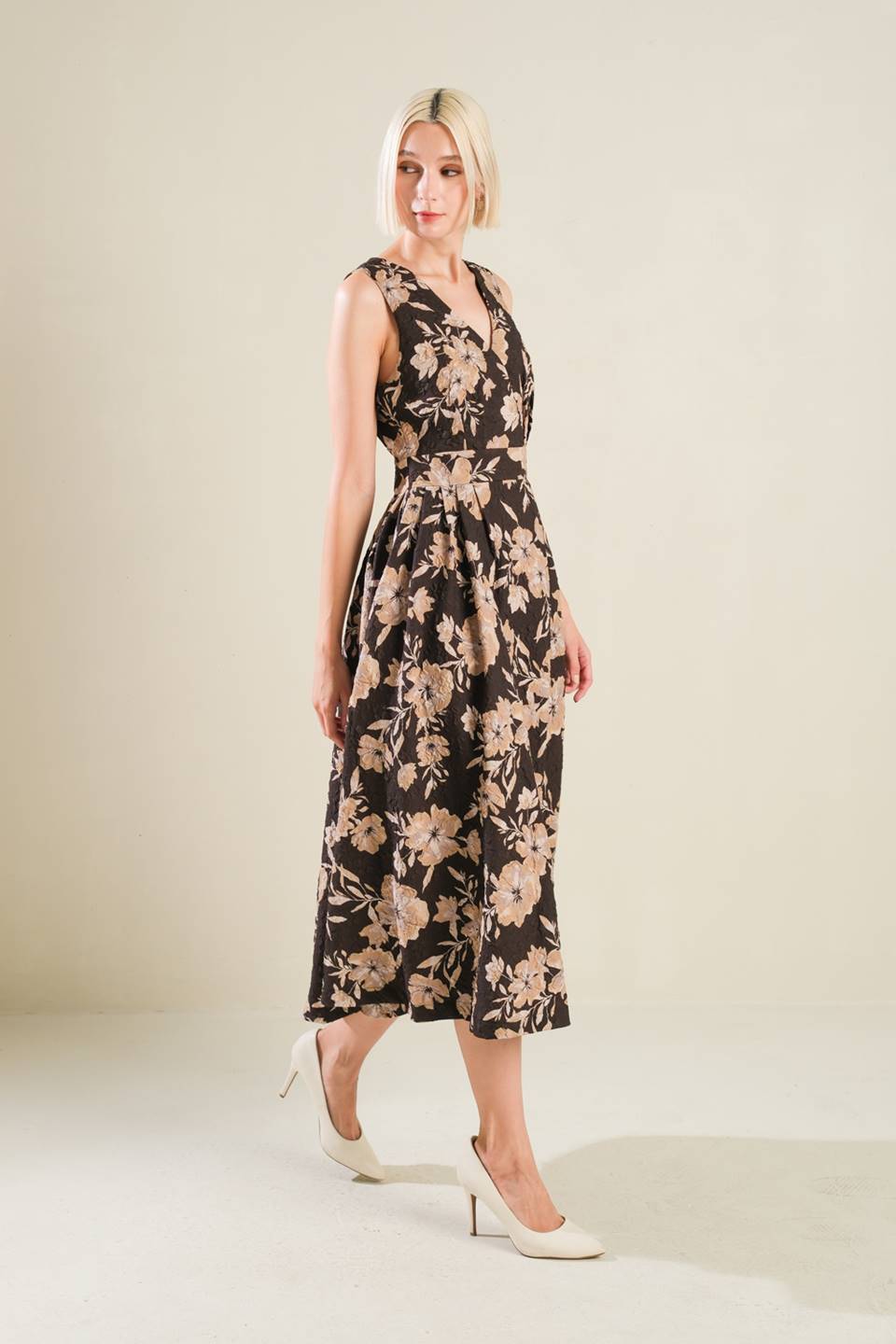 VENTURA VISION WOVEN MIDI DRESS Flying Tomato