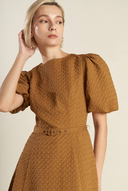 CAN'T STOP ME WOVEN MIDI DRESS