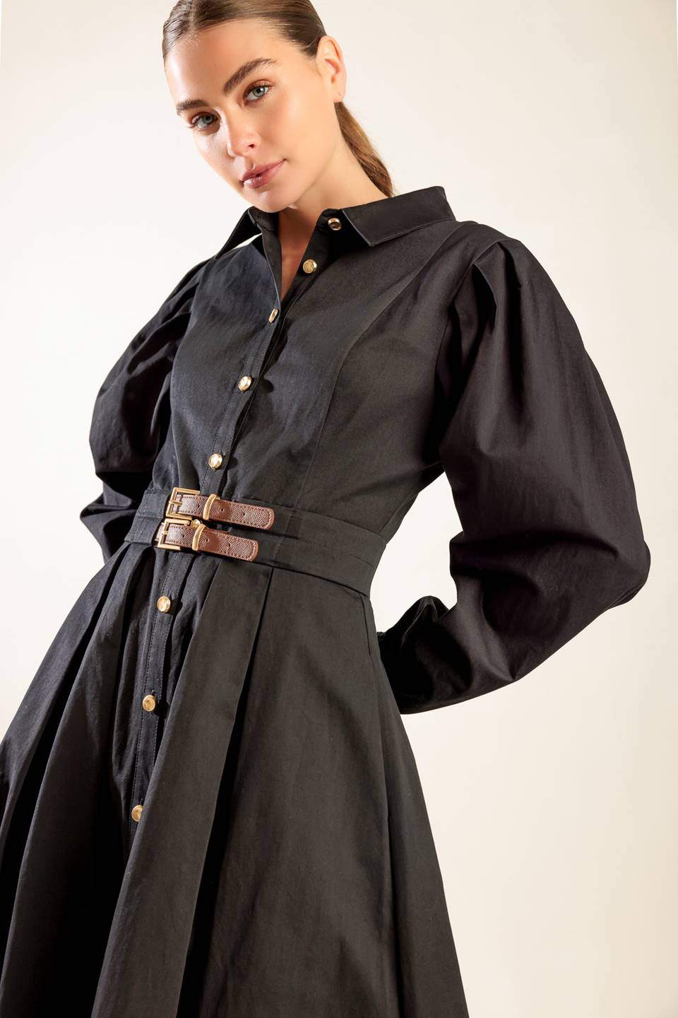 MIDNIGHT MASQUERADE WOVEN MIDI DRESS Flying Tomato