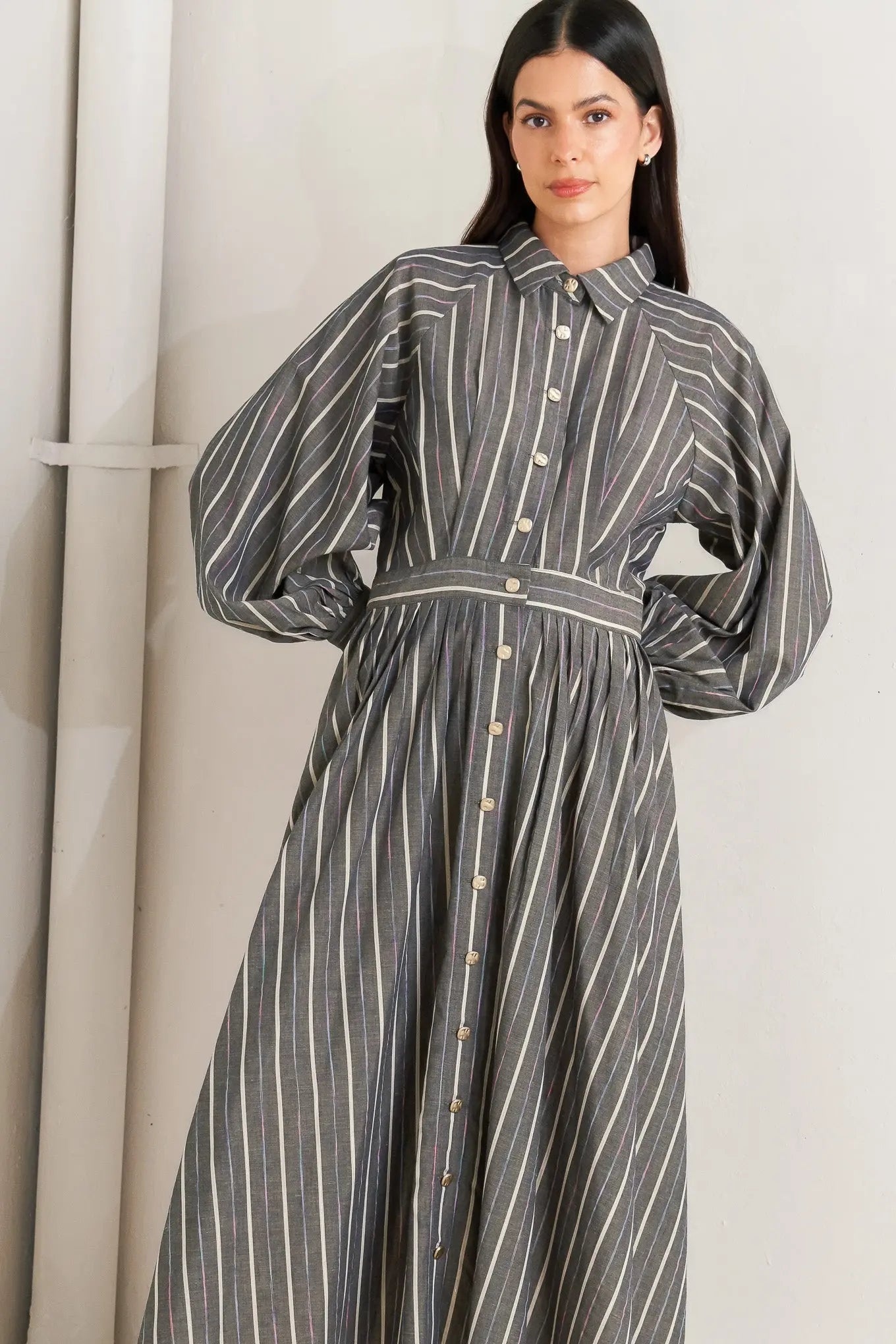 WHAT I FEEL WOVEN MIDI DRESS Flying Tomato