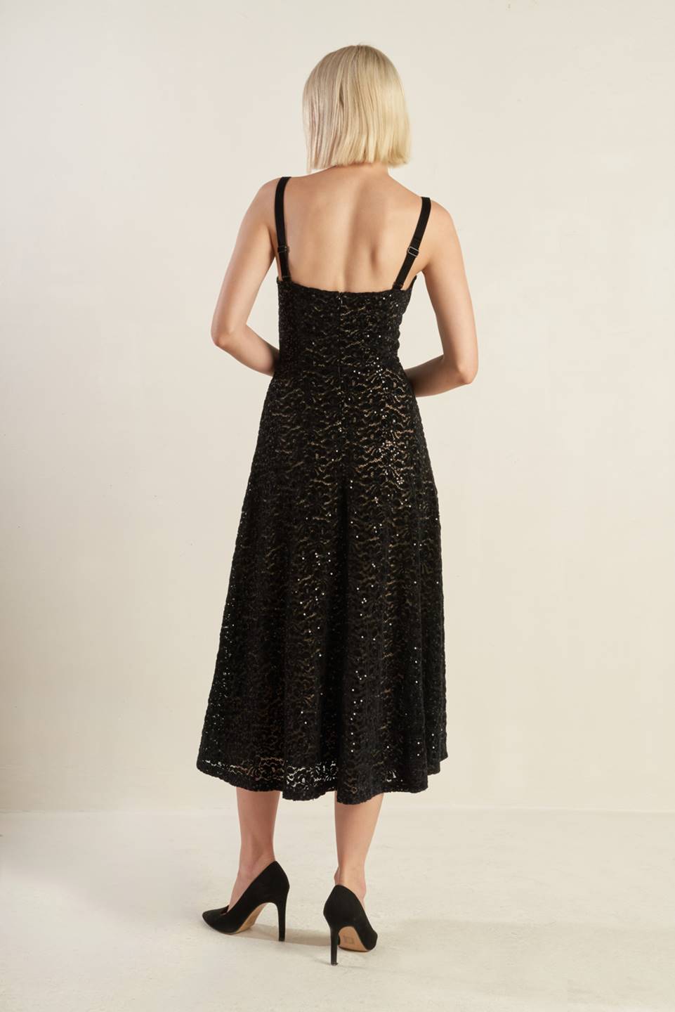 STAPLE MOMENT WOVEN LACE MIDI DRESS Flying Tomato