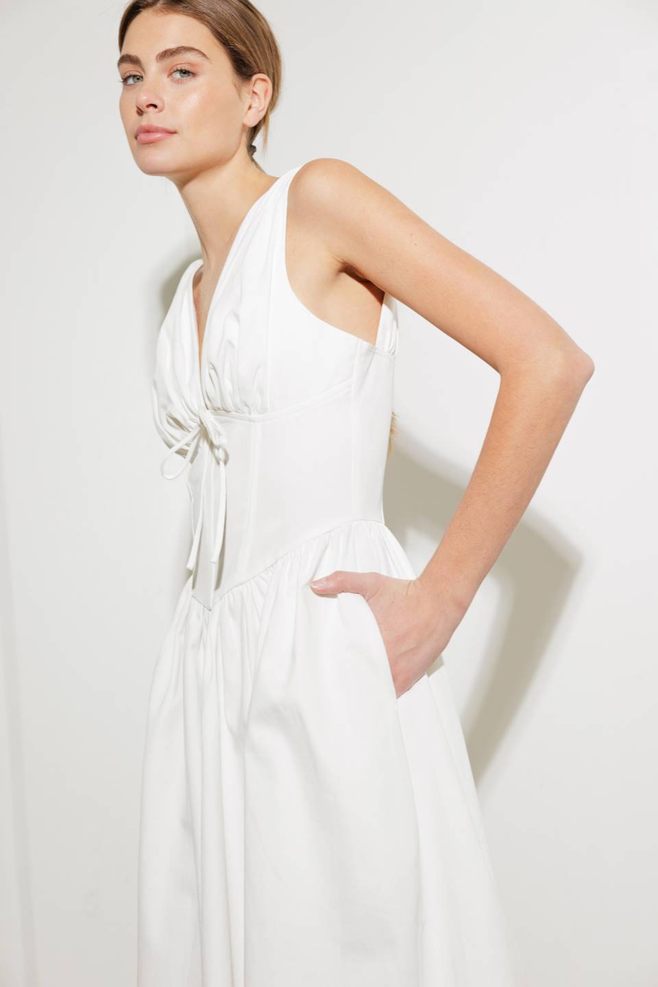 FANCIFUL ESCAPES WOVEN MIDI DRESS Flying Tomato