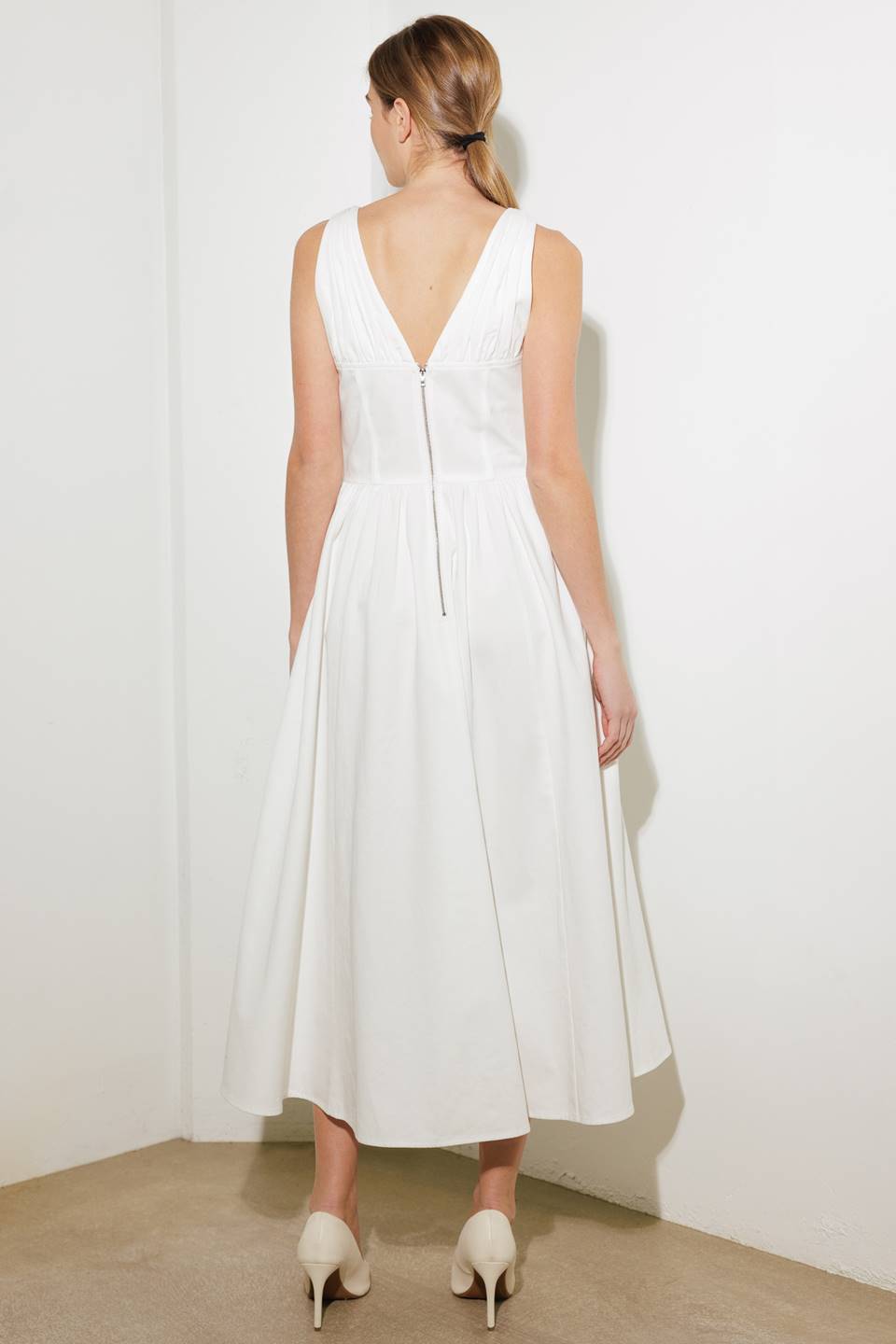FANCIFUL ESCAPES WOVEN MIDI DRESS Flying Tomato