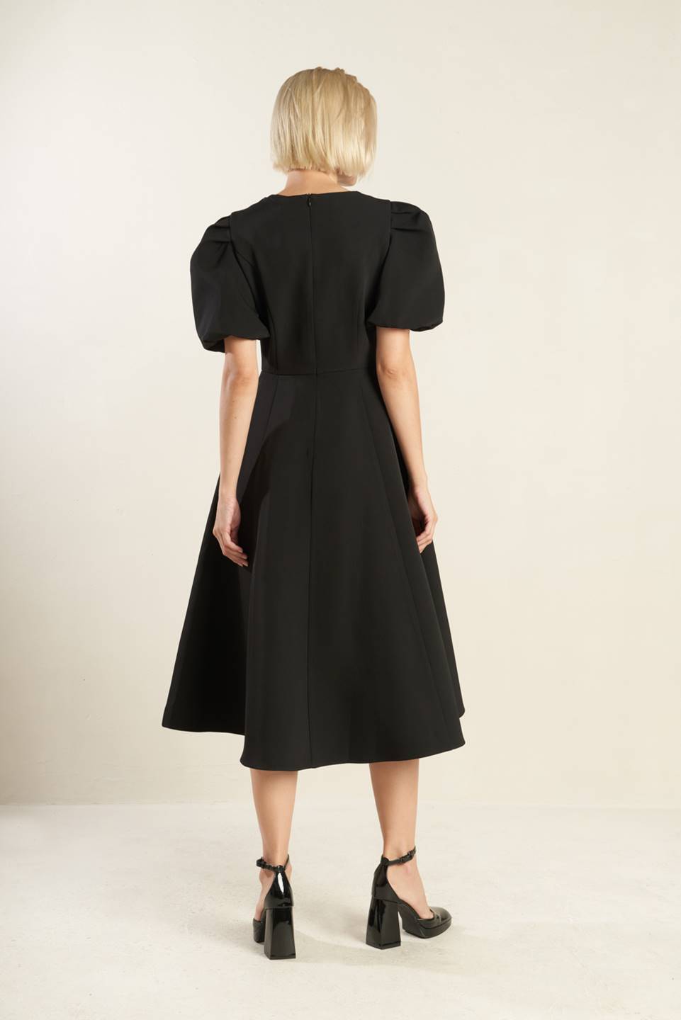 EFFORTLESS ELEGANCE WOVEN MIDI DRESS