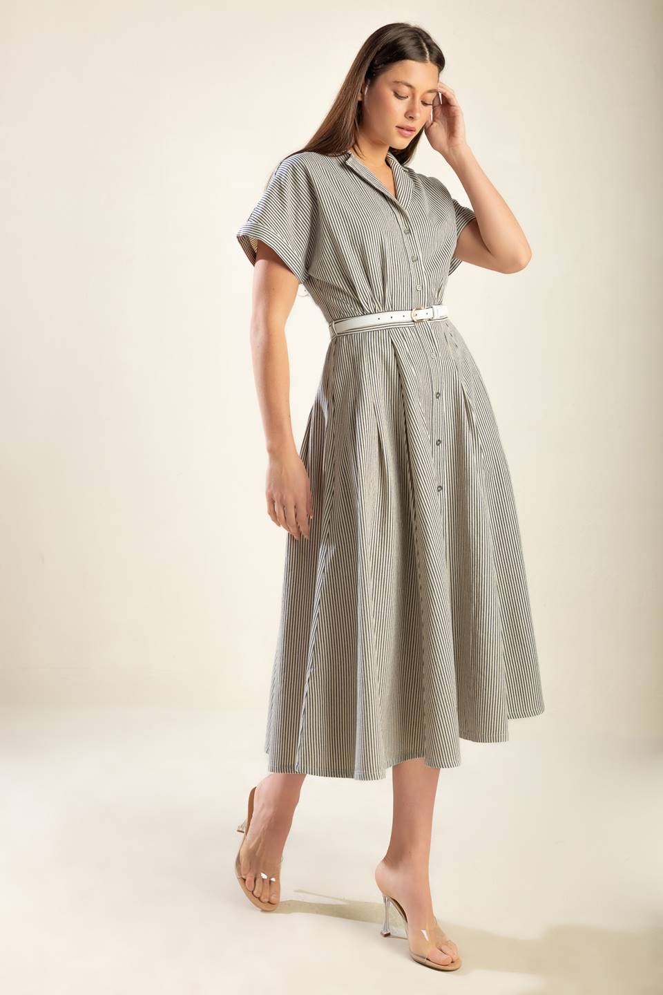 TIME TO EVOLVE WOVEN MIDI DRESS Flying Tomato