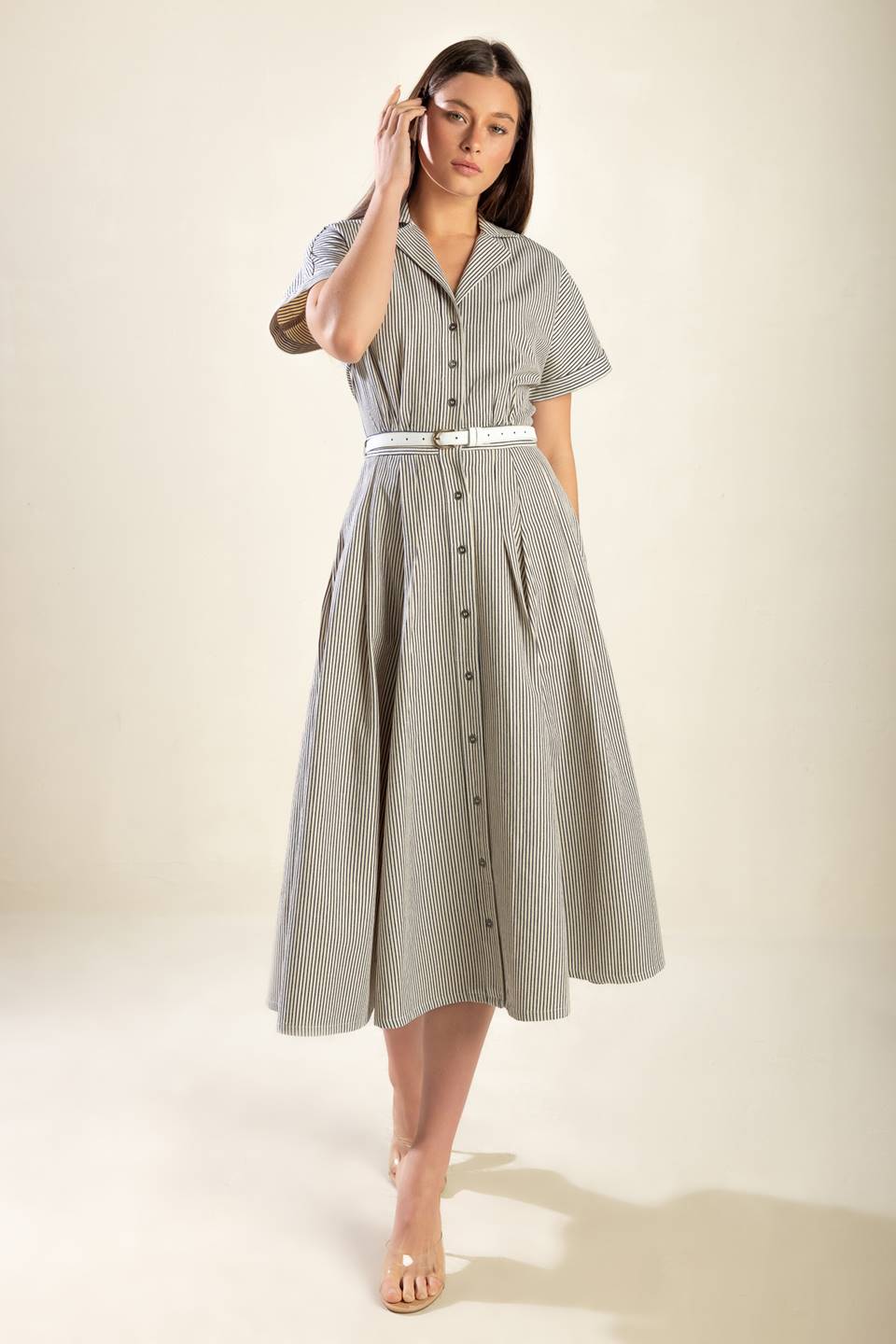 TIME TO EVOLVE WOVEN MIDI DRESS Flying Tomato