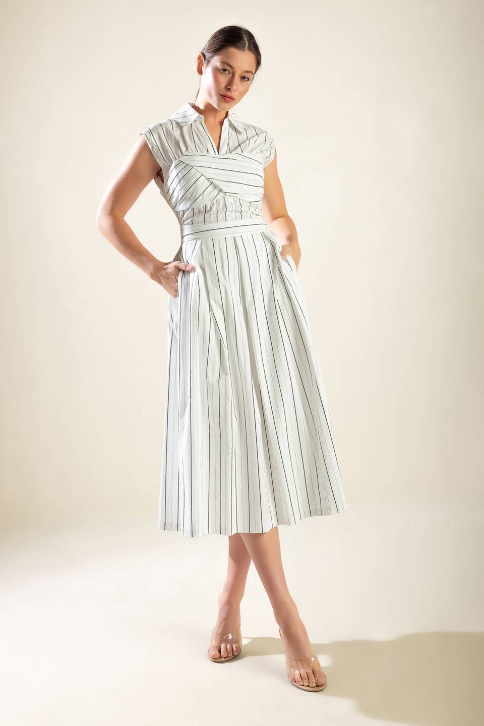 INCREDIBLY SENSATIONAL WOVEN MIDI DRESS Flying Tomato