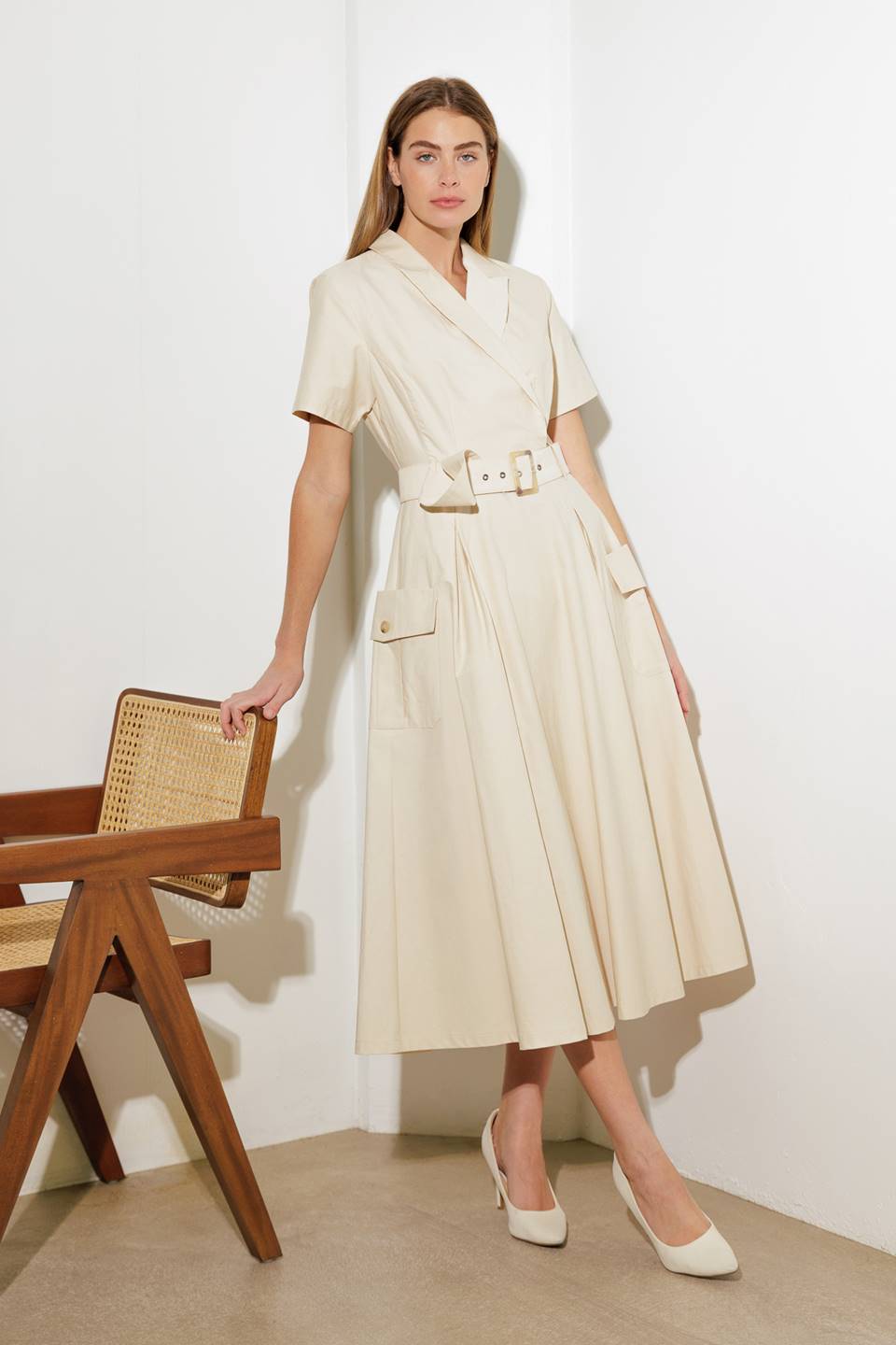 LOST IN THE STARS WOVEN MIDI DRESS Flying Tomato