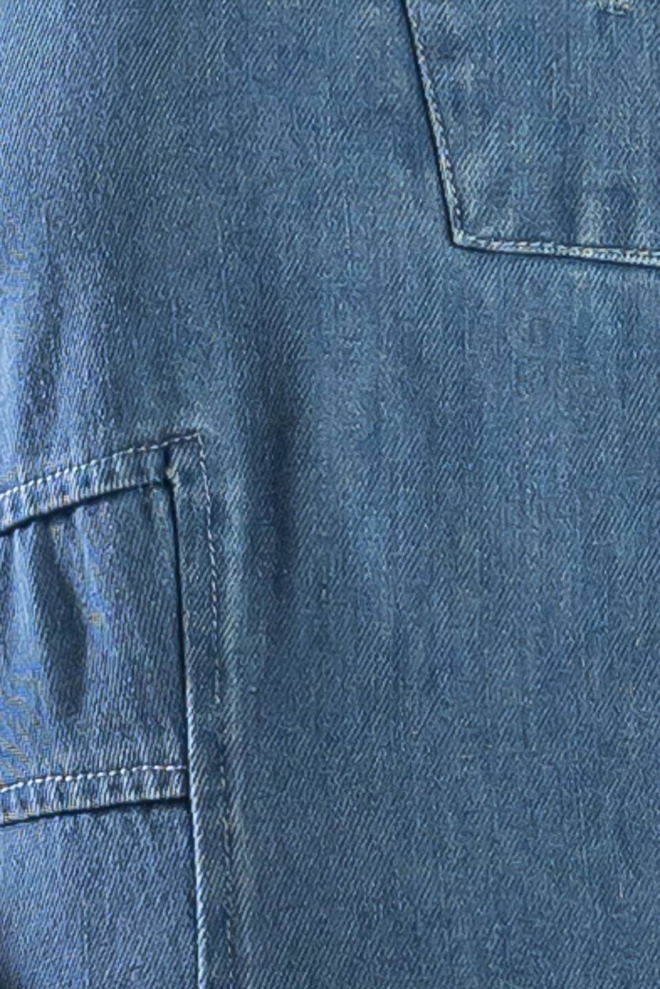 THE GENEVIEVE DENIM MIDI DRESS Flying Tomato