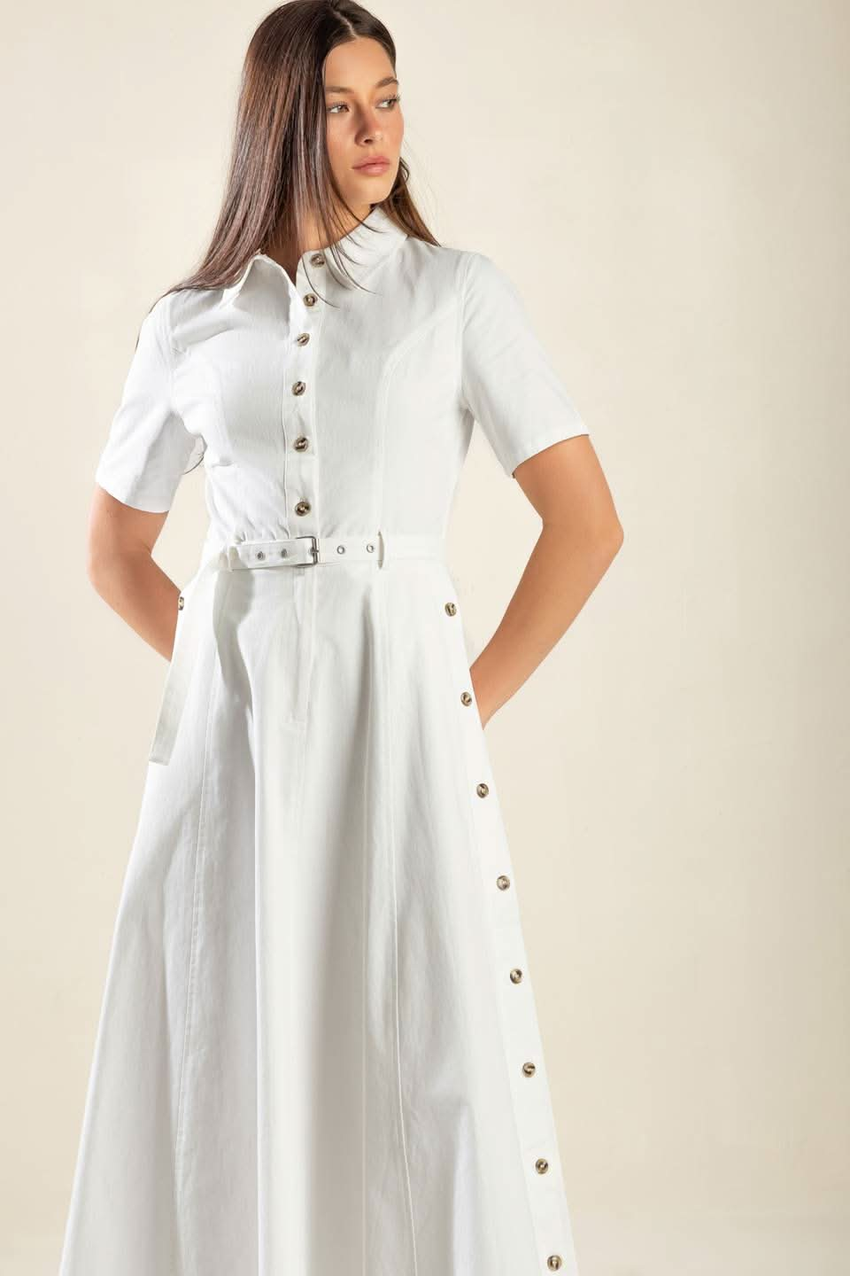 Tea Time Charm Woven Midi Dress