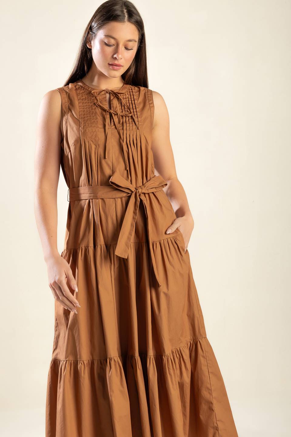 EVERYTHING I WANT WOVEN MIDI DRESS Flying Tomato