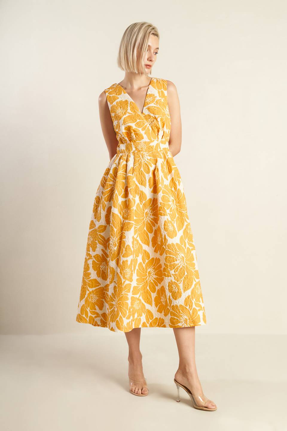 STARDUST STARLIGHT WOVEN MIDI DRESS Flying Tomato