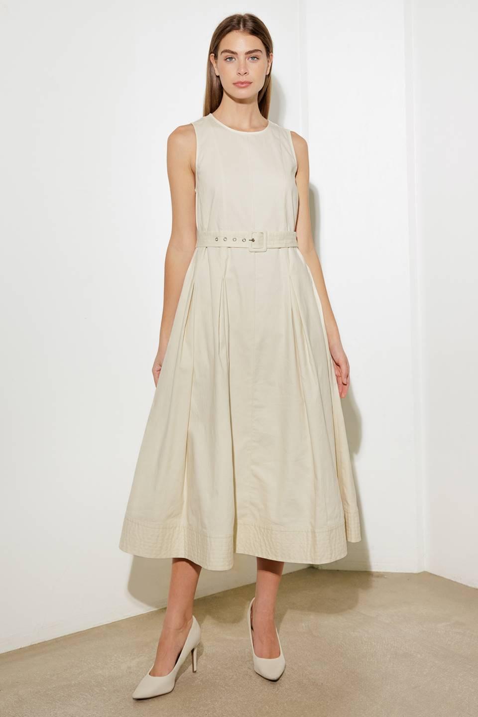 Flying Tomato OVER THE WATERS WOVEN MIDI DRESS, showcasing its elegant full length and flowing silhouette, perfect for qualit