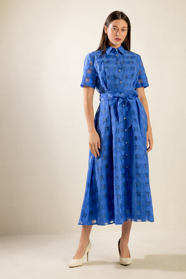 MY LOVE LANGUAGE WOVEN MIDI DRESS