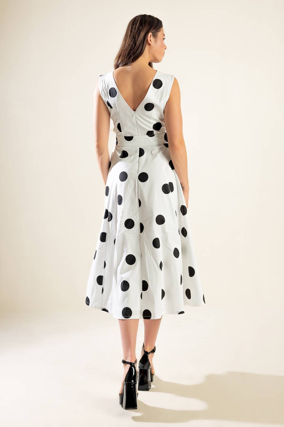 ECHOING FJORD WOVEN MIDI DRESS Flying Tomato