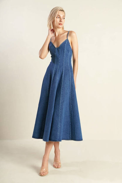 DENIM DREAMS ROSEWOOD DRESS