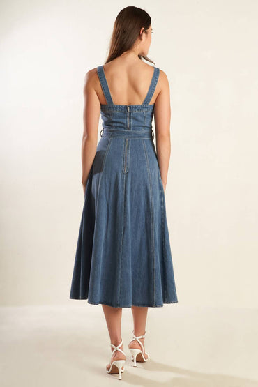 URBAN DREAMS DENIM MIDI DRESS