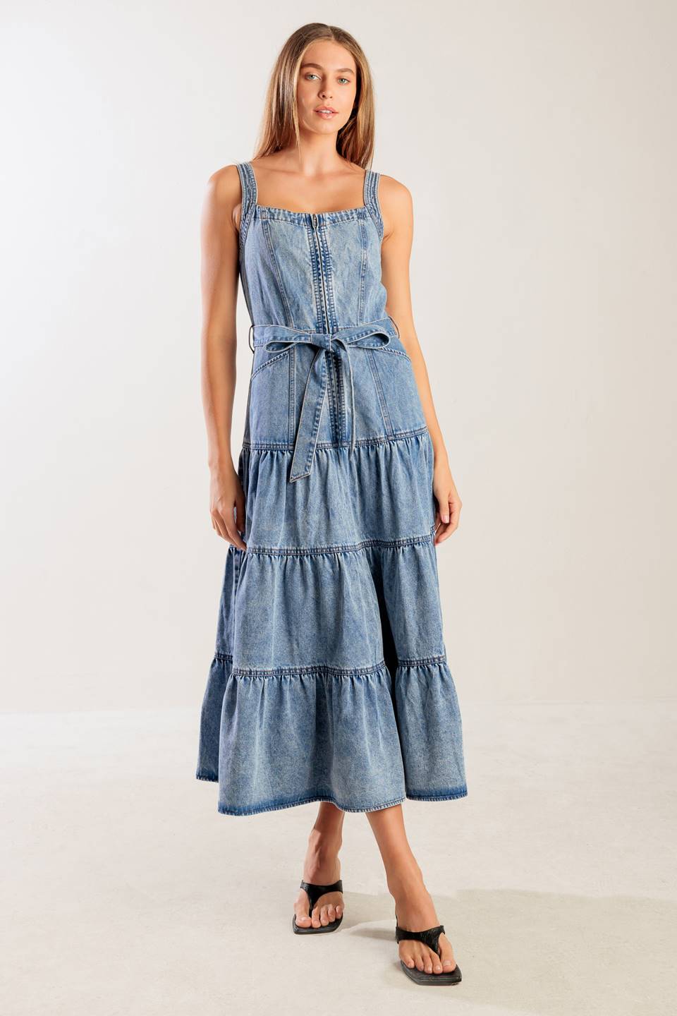 SUNSHINE STATE OF MIND INDIGO DENIM DRESS Flying Tomato