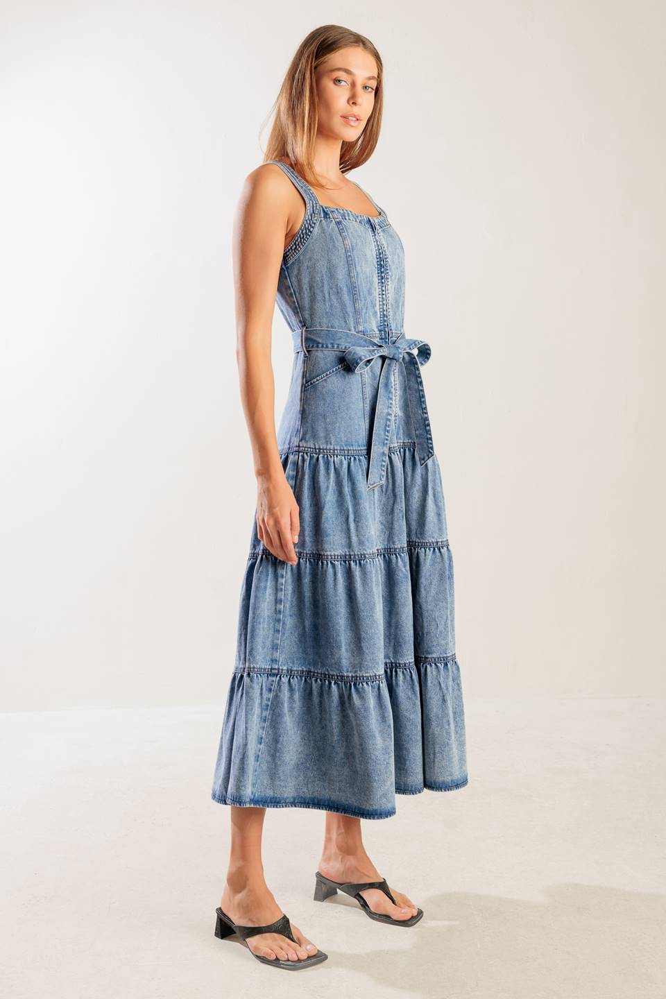 SUNSHINE STATE OF MIND INDIGO DENIM DRESS