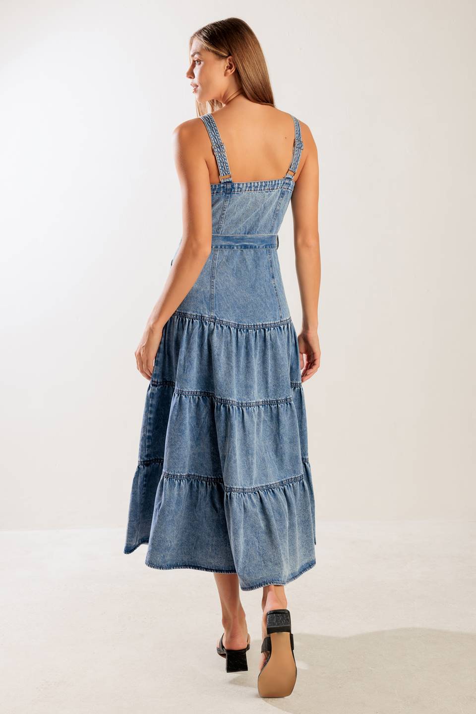SUNSHINE STATE OF MIND INDIGO DENIM DRESS Flying Tomato