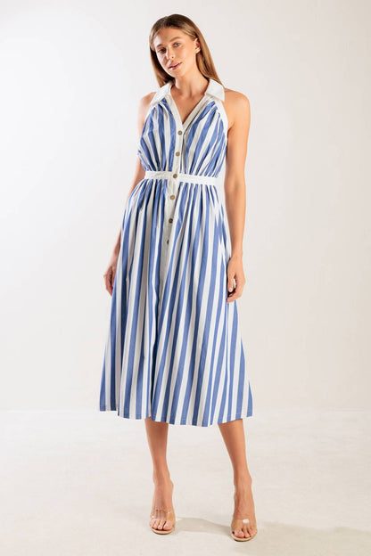 WAIT FOR IT WOVEN MIDI DRESS