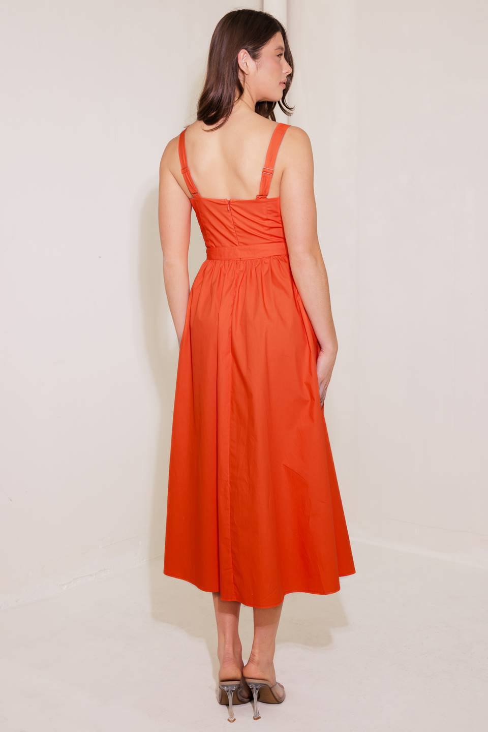 NO TIMELINE TOMATO WOVEN MIDI DRESS Flying Tomato