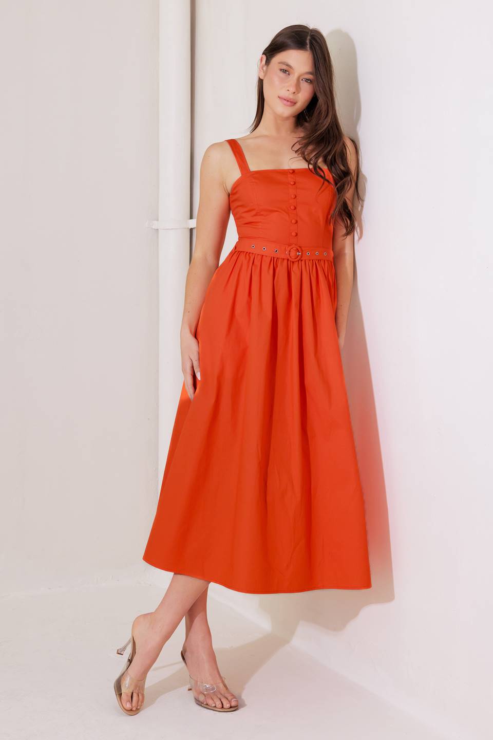 NO TIMELINE TOMATO WOVEN MIDI DRESS Flying Tomato
