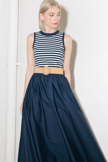 SWEETLY STATED COMBINATION MIDI DRES