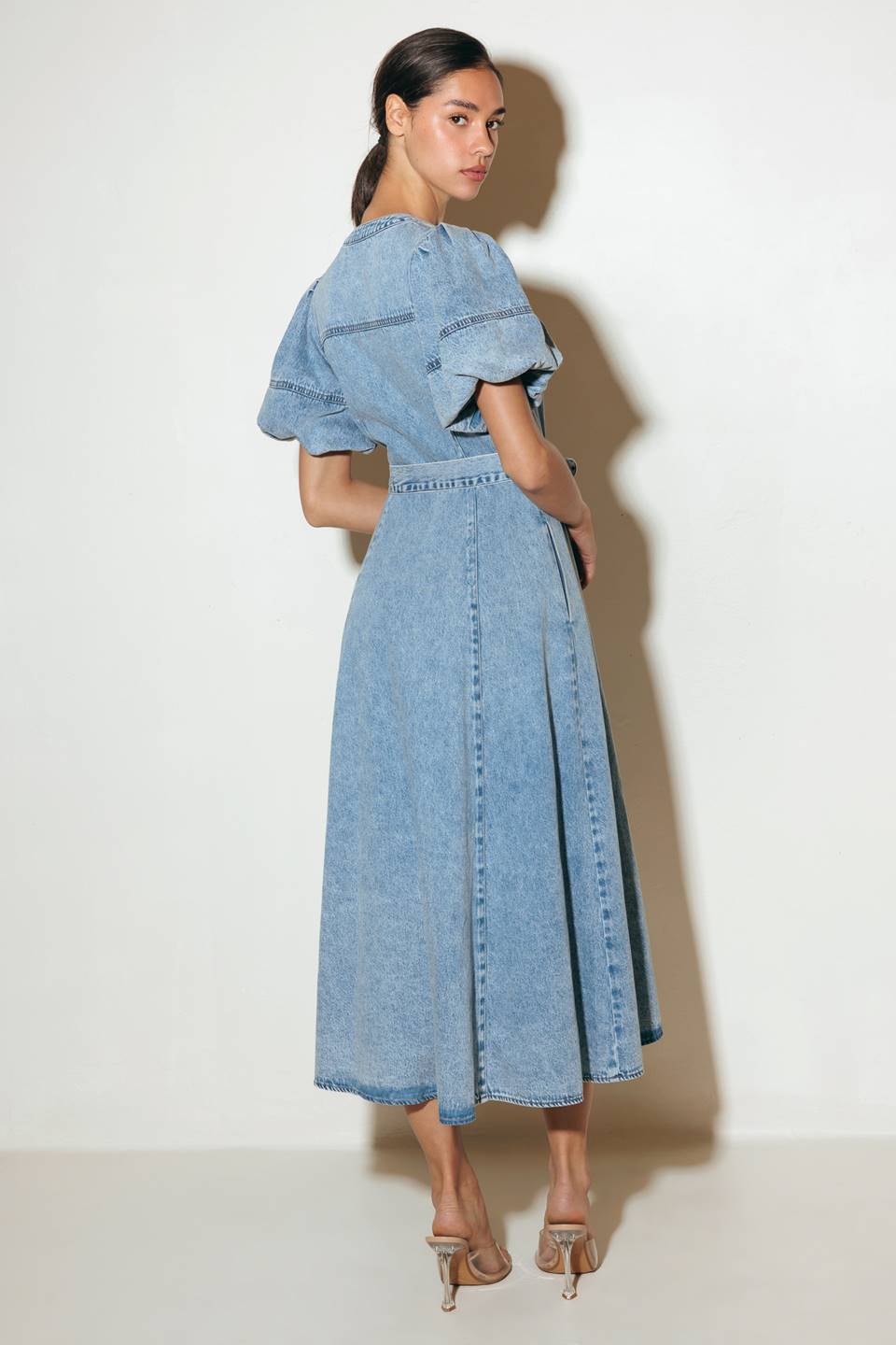 BAREFORM LIGHT DENIM MIDI DRESS Flying Tomato