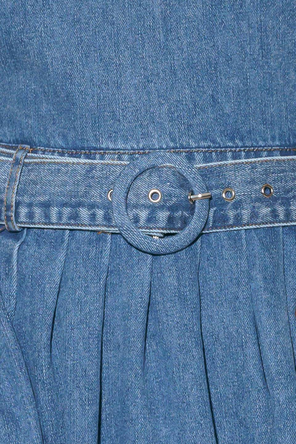 LAVENDER FIELDS DENIM MIDI DRESS Flying Tomato