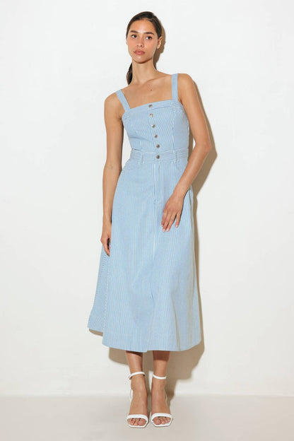 CAREFREE DAISY WOVEN MIDI DRESS