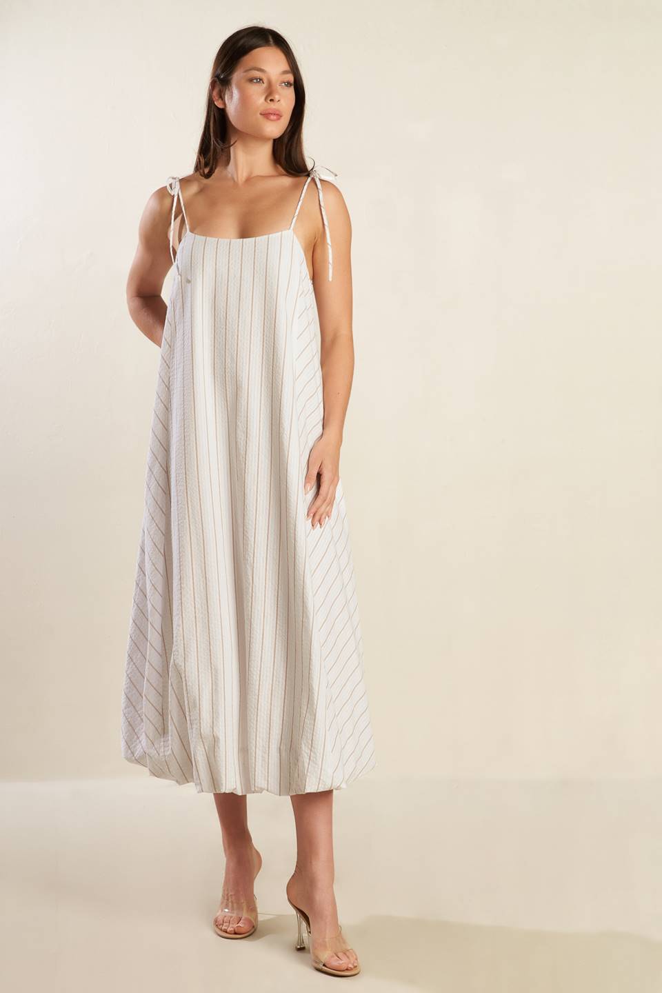 JUST WONDERING WOVEN MIDI DRESS Flying Tomato