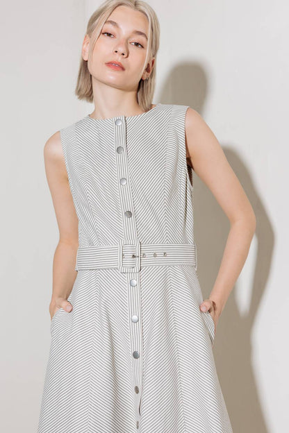 DELICATELY DARING WOVEN MIDI DRESS